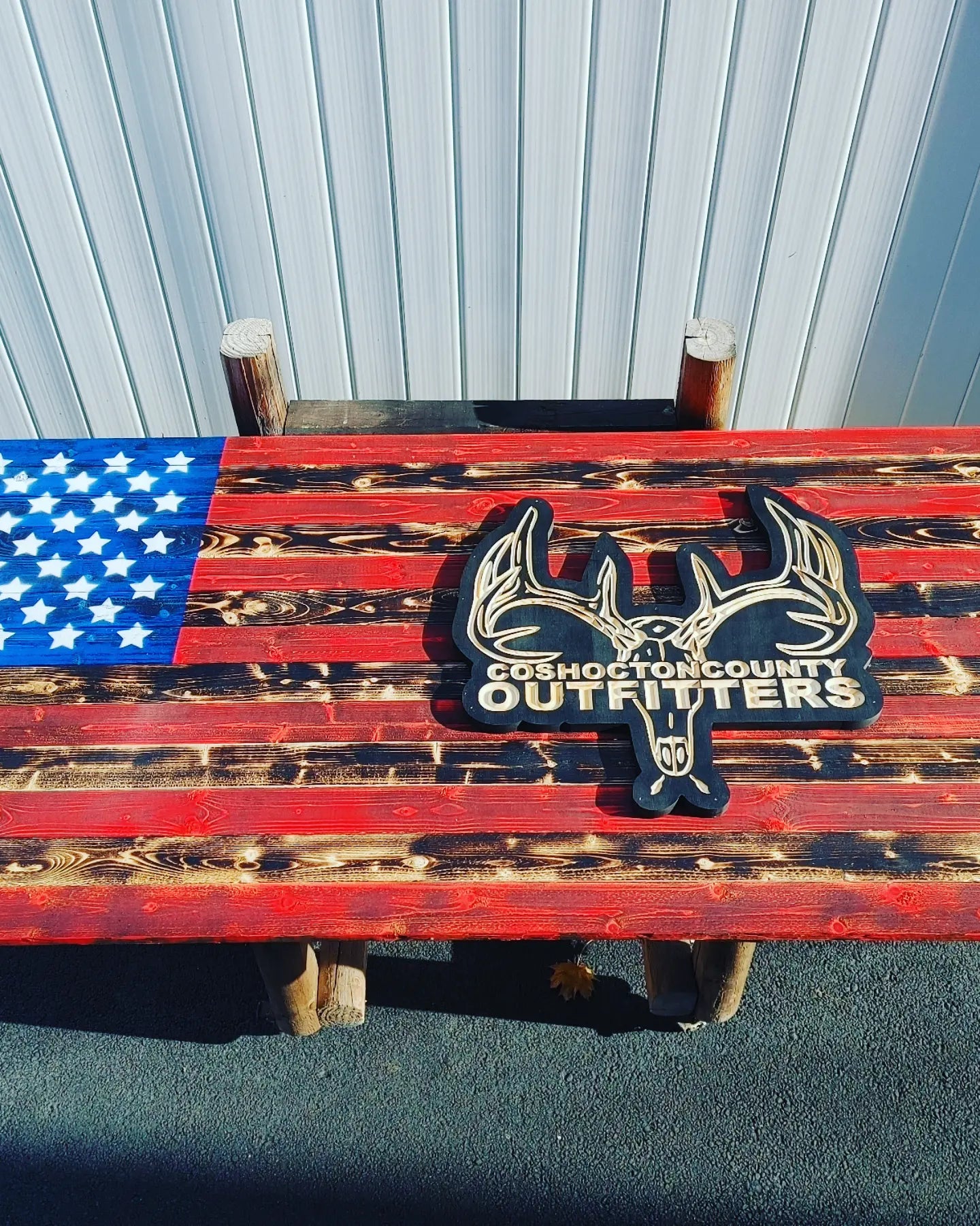 3ft x 6ft pine slat flag.