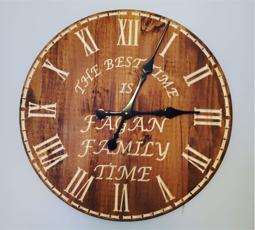 24" round clock