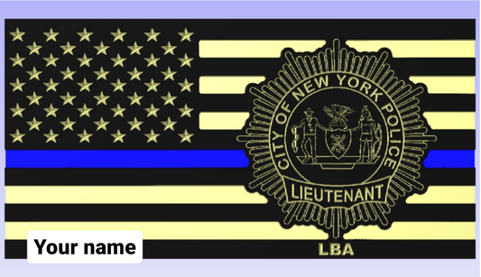 NYPD 11x22 Lt. Custom flag