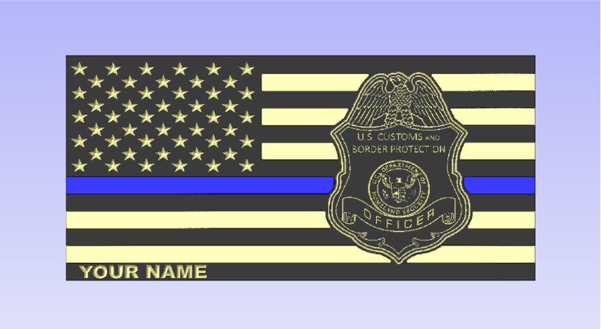 US CUSTOMS AND BORDERS OFFICER FLAG