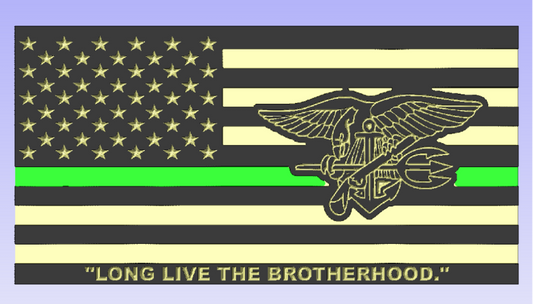 Navy Seal Green Line Flag